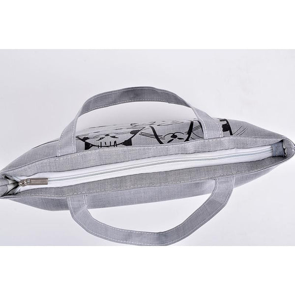 Fluffy Cats Printed Beach Tote Bag