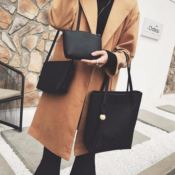 Korean Style Soft Leather Bag Set