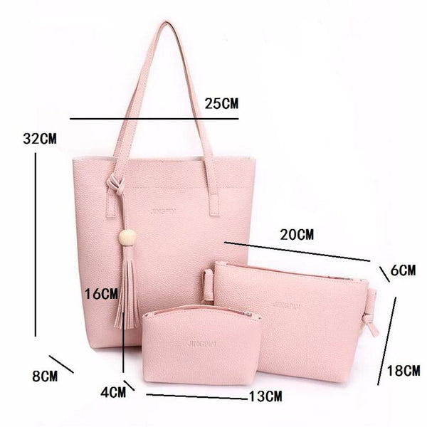 Korean Style Soft Leather Bag Set