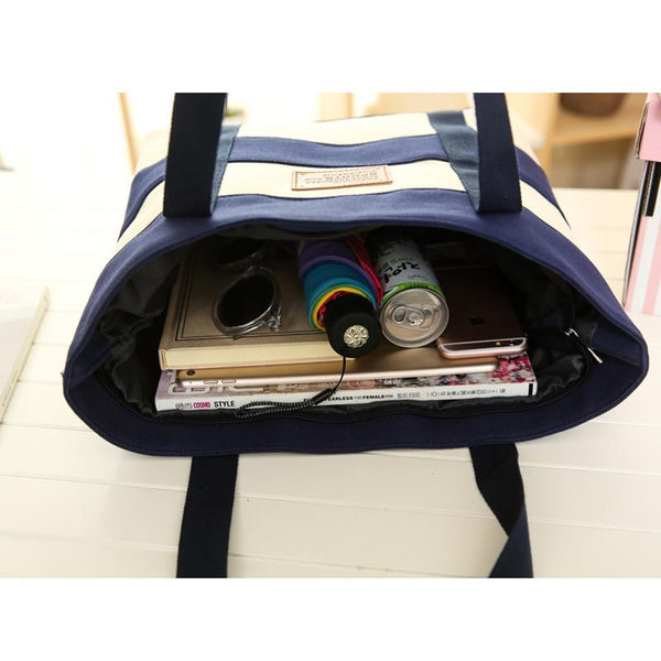 Designer's Stripe Tote Handbags