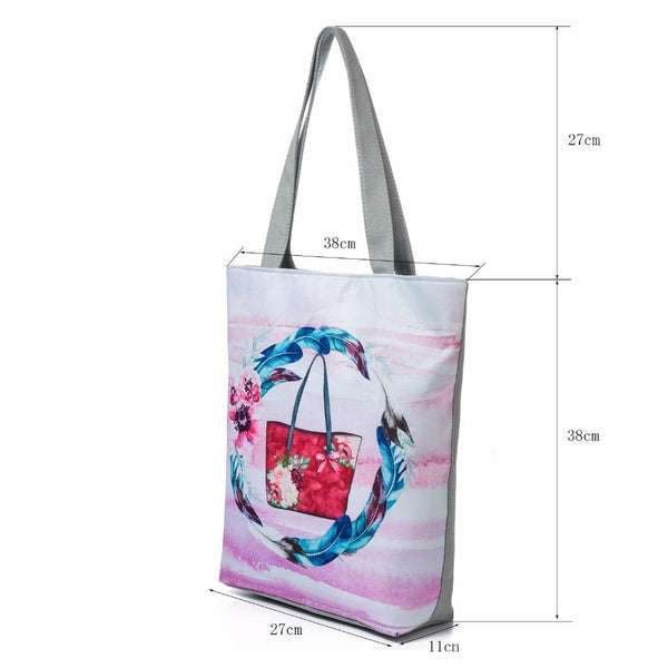 Stylish Garland Printed Casual Tote Bag
