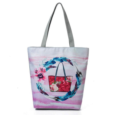 Stylish Garland Printed Casual Tote Bag
