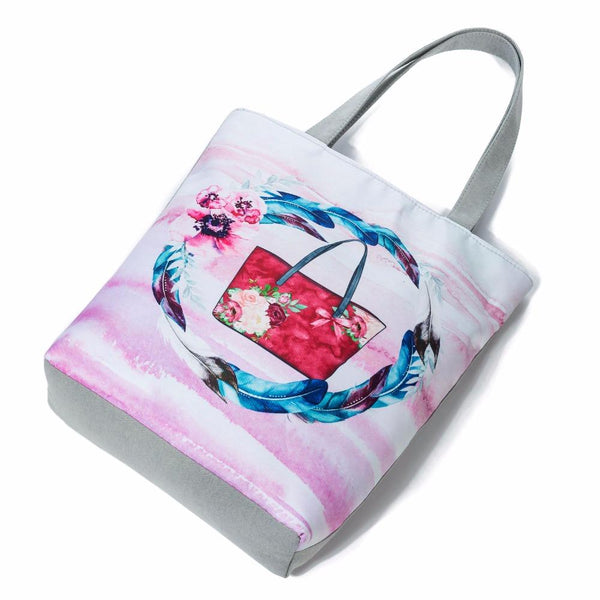 Stylish Garland Printed Casual Tote Bag