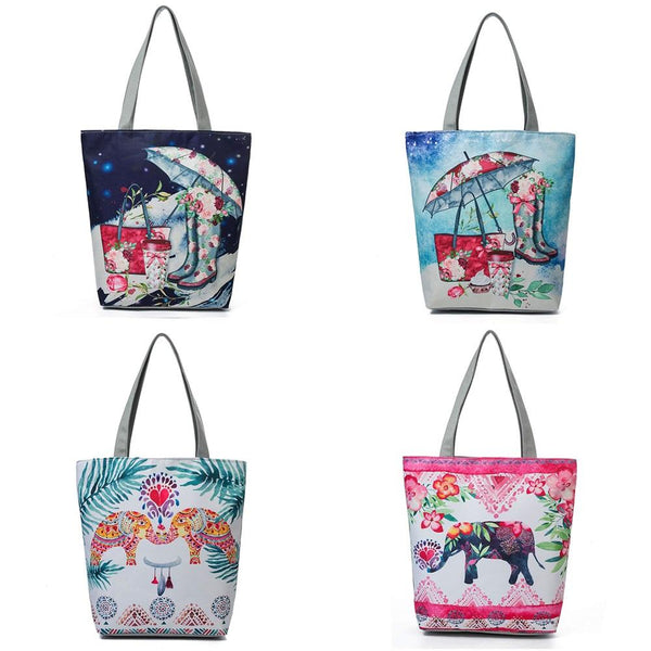 Stylish Garland Printed Casual Tote Bag
