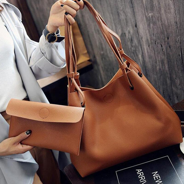 Soft Leather Fashionable Bag Set