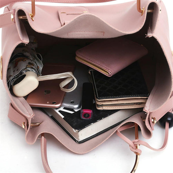 Lady Casual Leather Bag Set