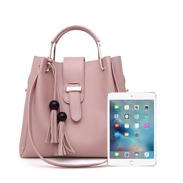 Lady Casual Leather Bag Set