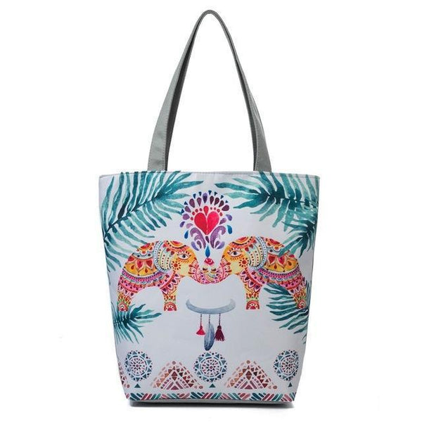 Stylish Garland Printed Casual Tote Bag