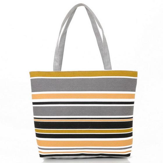 Rainbow Striped Casual Tote Bag