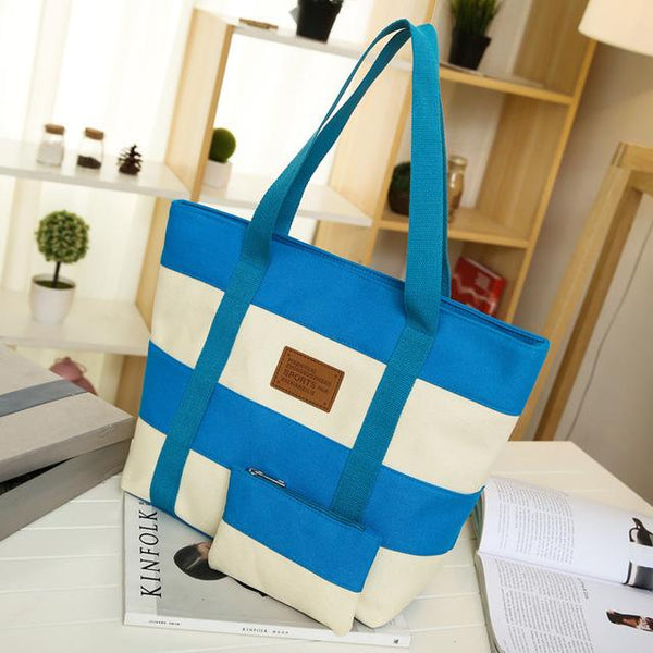 Designer's Stripe Tote Handbags