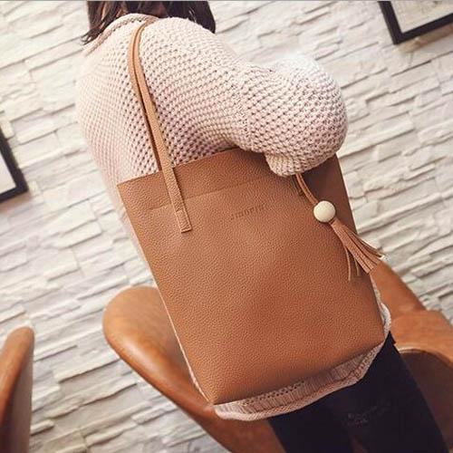 Korean Style Soft Leather Bag Set
