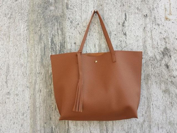 Soft Leather Candy Shades Tote Bag