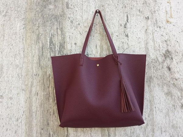 Soft Leather Candy Shades Tote Bag