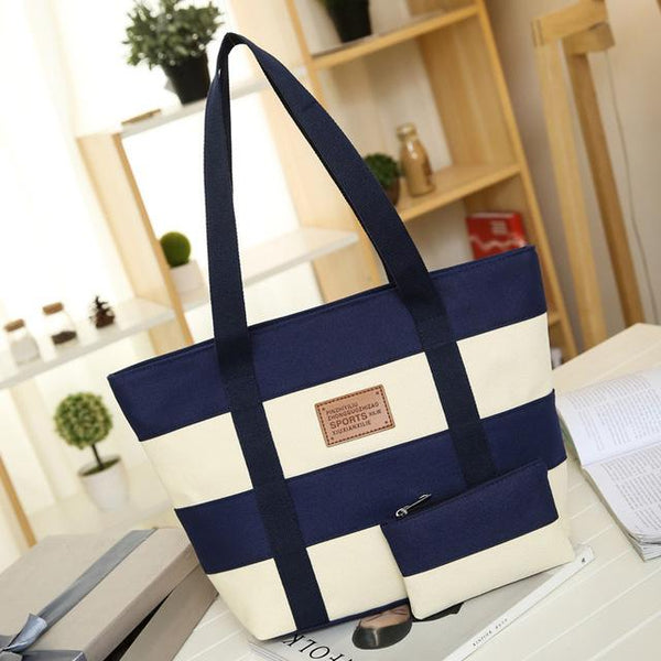 Designer's Stripe Tote Handbags