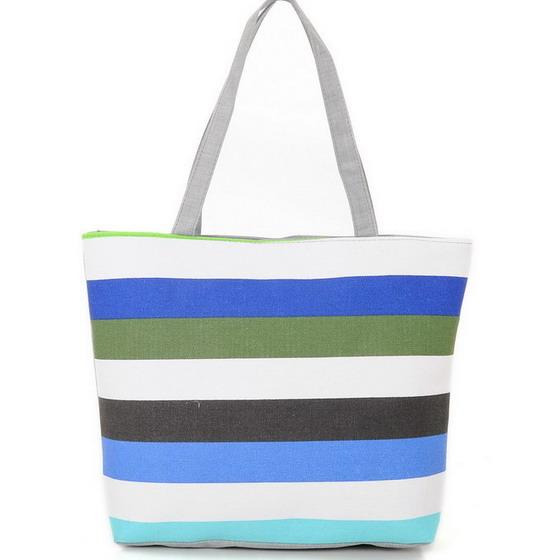 Rainbow Striped Casual Tote Bag