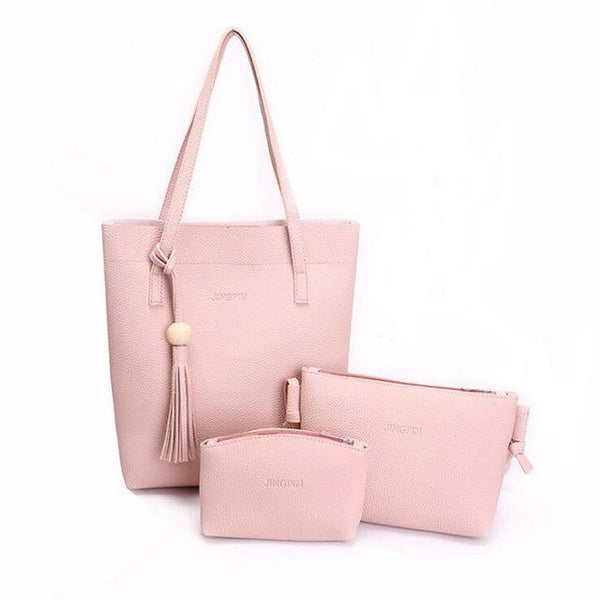 Korean Style Soft Leather Bag Set