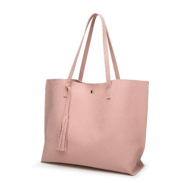 Soft Leather Candy Shades Tote Bag