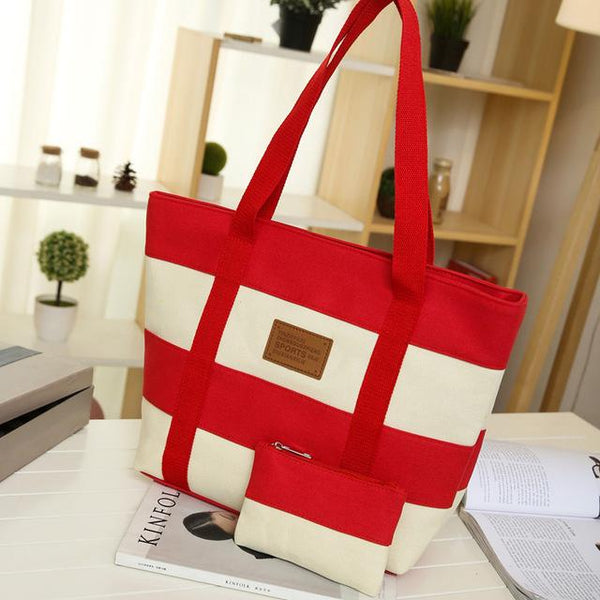 Designer's Stripe Tote Handbags