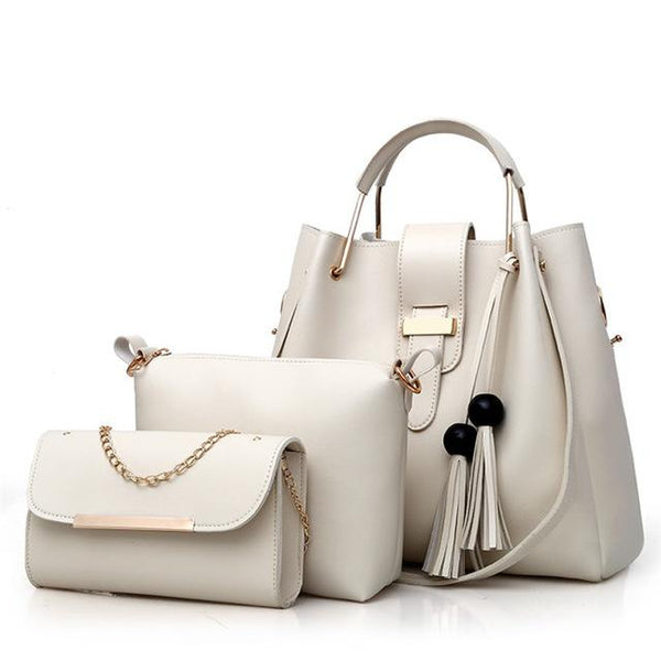Lady Casual Leather Bag Set
