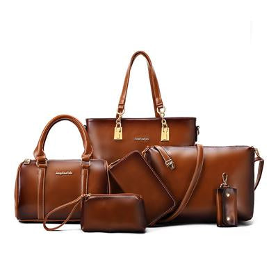 High-grade Oil-Wax Casual Bag Set